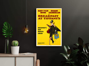 Vintažinis plakatas Breakfast at Tiffany's, 42x59 cm (A2), kaina ir informacija | Reprodukcijos, paveikslai | pigu.lt
