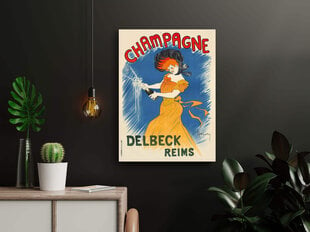 Vintažinis plakatas Champagne, 42x59 cm (A2), kaina ir informacija | Reprodukcijos, paveikslai | pigu.lt