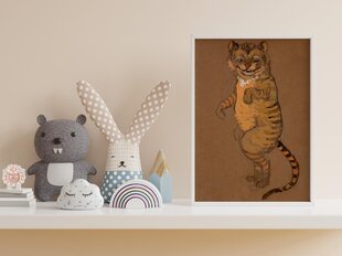Винтажный плакат для детей Алиса в стране чудес: Чеширский кот, 42x59 см (A2), цена и информация | Репродукции, картины | pigu.lt