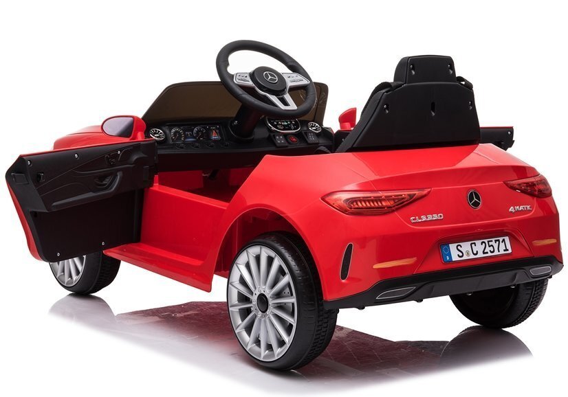 Vaikiškas vienvietis elektromobilis Mercedes CLS 350, raudonas kaina ir informacija | Elektromobiliai vaikams | pigu.lt