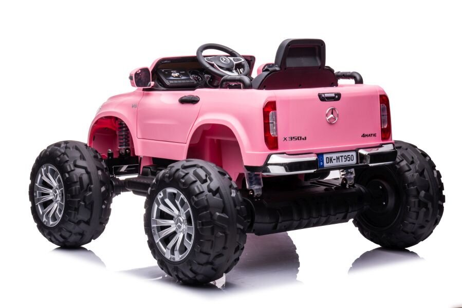 Vaikiškas vienvietis elektromobilis Mercedes DK-MT950 MP4, šviesiai rožinis kaina ir informacija | Elektromobiliai vaikams | pigu.lt