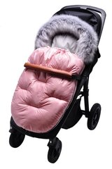 Конверт для новорожденного с мехом, розовый цена и информация | Аксессуары для колясок | pigu.lt