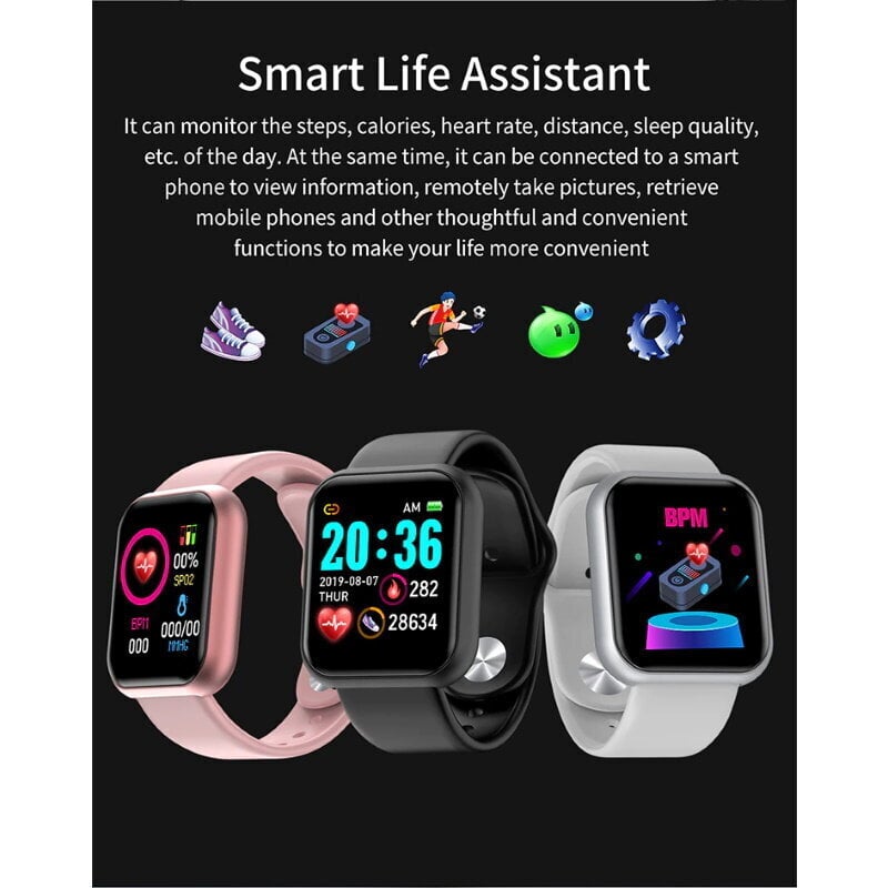 iWear M8 Black kaina ir informacija | Išmanieji laikrodžiai (smartwatch) | pigu.lt