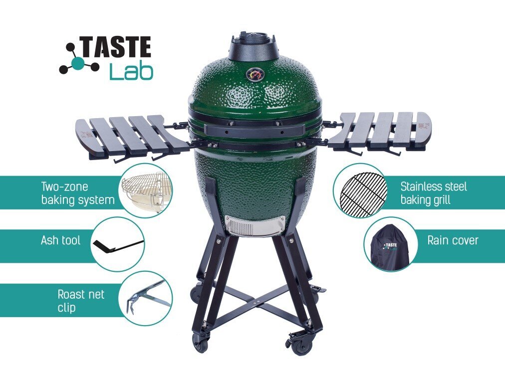 Keraminė kepsninė Kamado TasteLab 18" kaina ir informacija | Kepsninės, griliai | pigu.lt