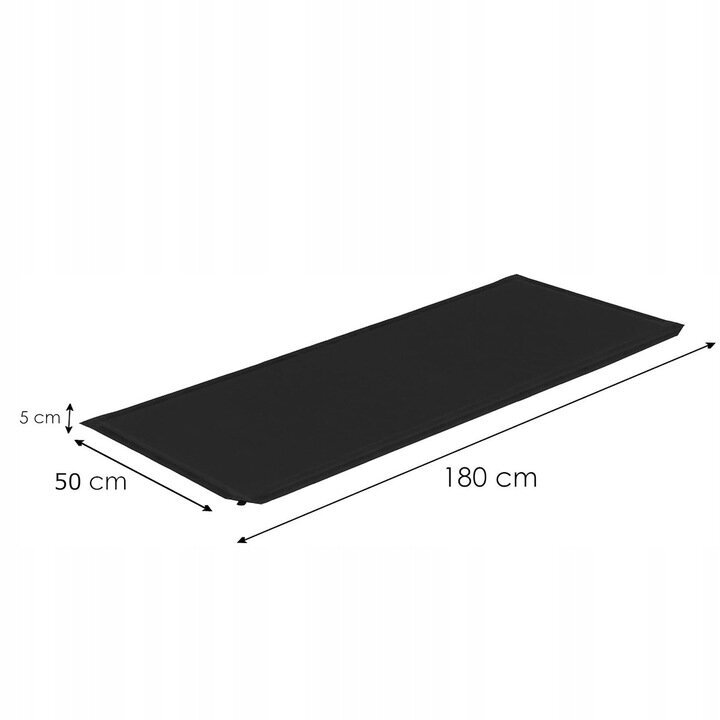 Savaime prisipučiantis kilimėlis Springos PM030, 180x50x5 cm, juodas kaina ir informacija | Turistiniai čiužiniai ir kilimėliai | pigu.lt