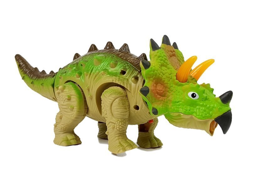 Žaislinis dinozauras LeanToys Triceratops, žalias kaina ir informacija | Žaislai berniukams | pigu.lt