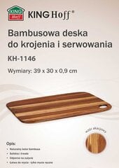 Kinghoff bambukinė virtuvės lentelė 39x30cm kaina ir informacija | Pjaustymo lentelės | pigu.lt