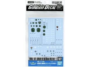 Plastikinio surenkamo modelio dalis Bandai - Gundam Decal No.127 MS Gundam 00 The Movie Multiuse 1, 62160 kaina ir informacija | Konstruktoriai ir kaladėlės | pigu.lt