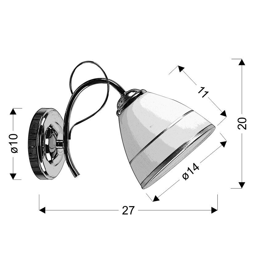 Candellux sieninis šviestuvas Elotte kaina ir informacija | Sieniniai šviestuvai | pigu.lt