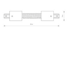 Гибкое соединение Nowodvorski PROFILE RECESSED FLEX 8384 цена и информация | Монтируемые светильники, светодиодные панели | pigu.lt