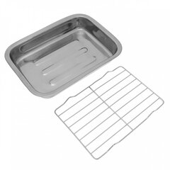 Сковорода прямоугольная с решеткой 35см KH-1377 цена и информация | Формы, посуда для выпечки | pigu.lt