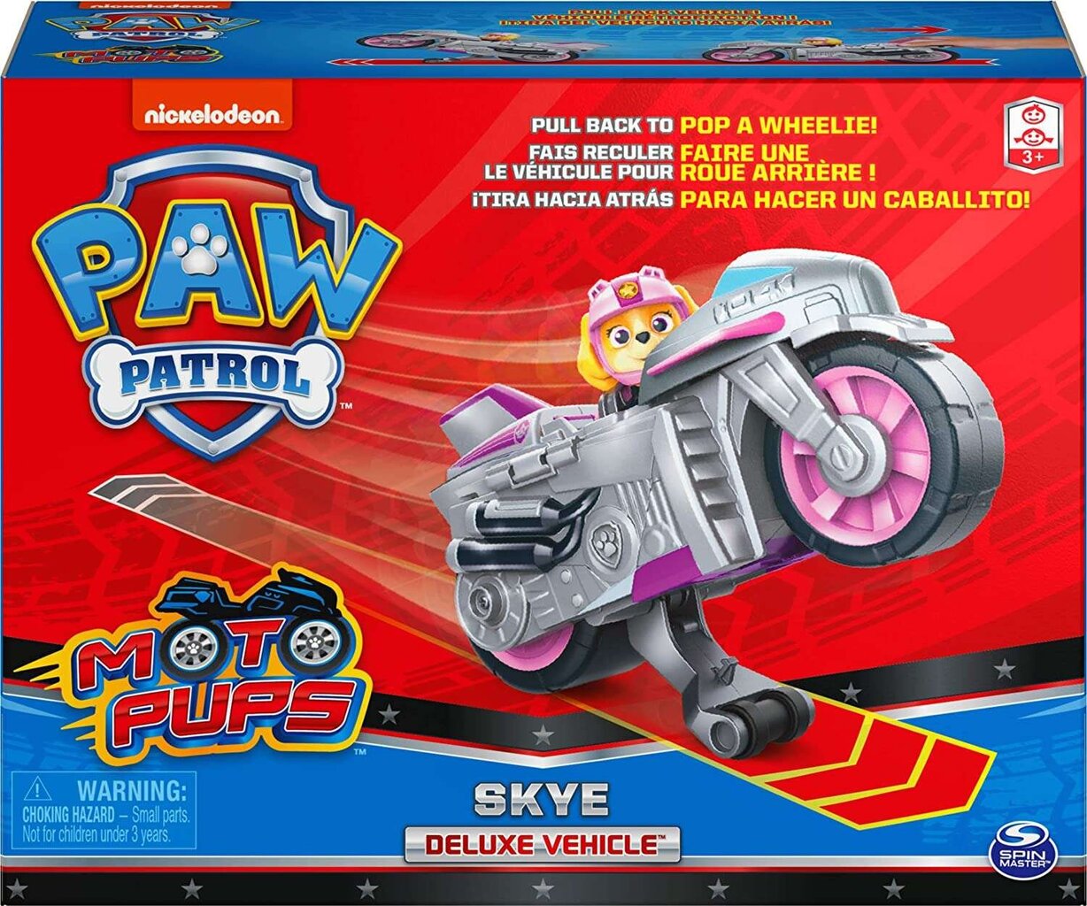 Figūrėlė ir motociklas deluxe Moto Pups Skye Paw Patrol kaina ir informacija | Žaislai berniukams | pigu.lt