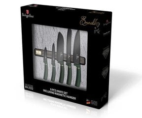 Berlinger Haus набор ножей из 5 шт. с магнитной полоской BH-2532 Emerald цена и информация | Ножи и аксессуары для них | pigu.lt