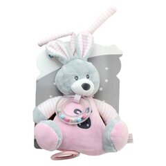 Vaikiškas barškutis Kiškis, rožinis, 18 cm kaina ir informacija | Žaislai kūdikiams | pigu.lt