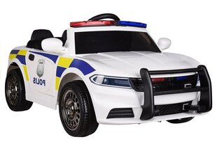 Vaikiškas vienvietis policijos elektromobilis JC 666, baltas kaina ir informacija | Elektromobiliai vaikams | pigu.lt