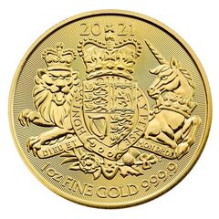 Auksinė moneta - Karališkasis herbas JK 1 oz. цена и информация | Инвестиционное золото, серебро | pigu.lt
