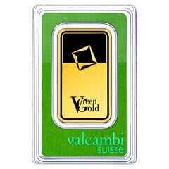 Investicinio aukso luitas Valcambi Green Gold, 100 g kaina ir informacija | Investicinis auksas | pigu.lt