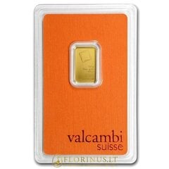 Investicinio aukso luitas Valcambi, 2.5 g kaina ir informacija | Investicinis auksas, sidabras | pigu.lt