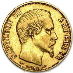 Auksinė moneta Napoleonas III, Prancūzijos Imperija цена и информация | Инвестиционное золото, серебро | pigu.lt