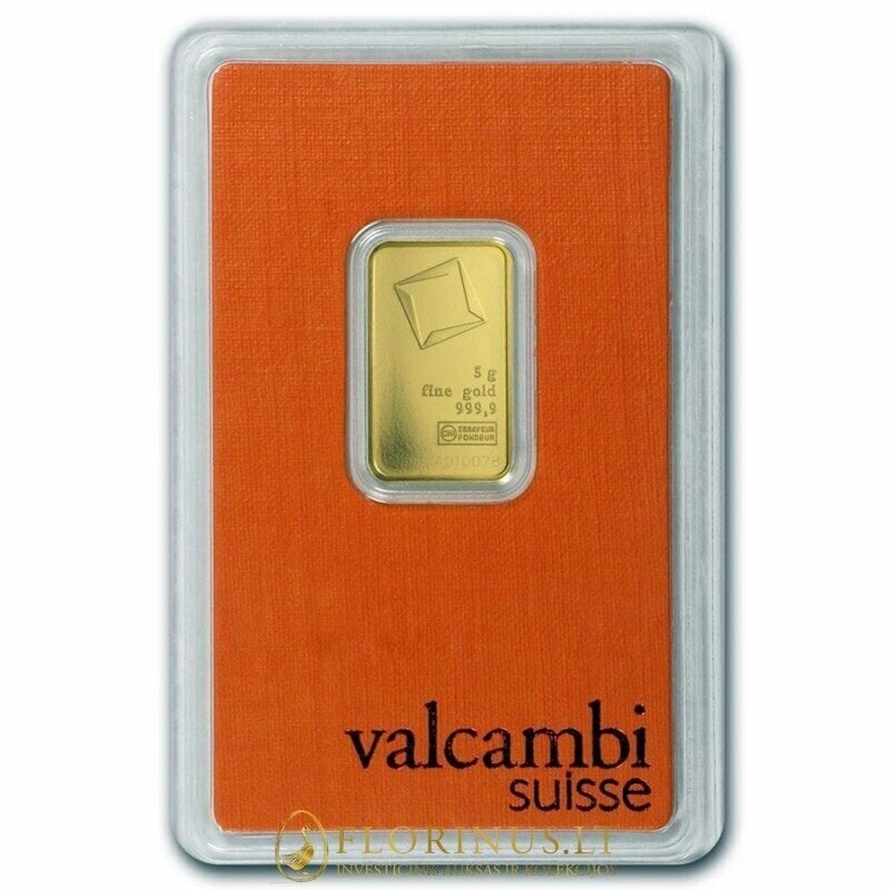 Investicinio aukso luitas Valcambi, 5 g цена и информация | Investicinis auksas, sidabras | pigu.lt