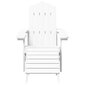 Sodo Adirondack kėdė su pakoja, balta, HDPE kaina ir informacija | Lauko kėdės, foteliai, pufai | pigu.lt