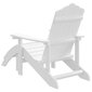 Sodo Adirondack kėdė su pakoja, balta, HDPE kaina ir informacija | Lauko kėdės, foteliai, pufai | pigu.lt