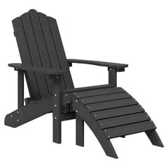 Sodo Adirondack kėdė su pakoja, pilka kaina ir informacija | Lauko kėdės, foteliai, pufai | pigu.lt