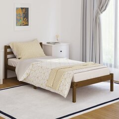 Кровать двухъярусная из цельного дерева, 90х200 см, коричневая цена и информация | Кровати | pigu.lt
