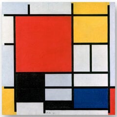 Репродукция Композиция с красным, желтым, синим и черным (Пит Мондриан), 100x100 см цена и информация | Репродукции, картины | pigu.lt