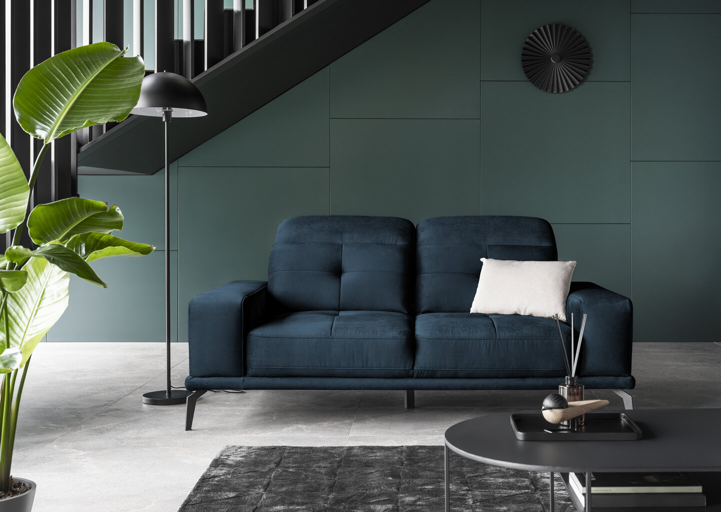 Sofa NORE Torrense, tamsiai mėlyna цена и информация | Sofos | pigu.lt