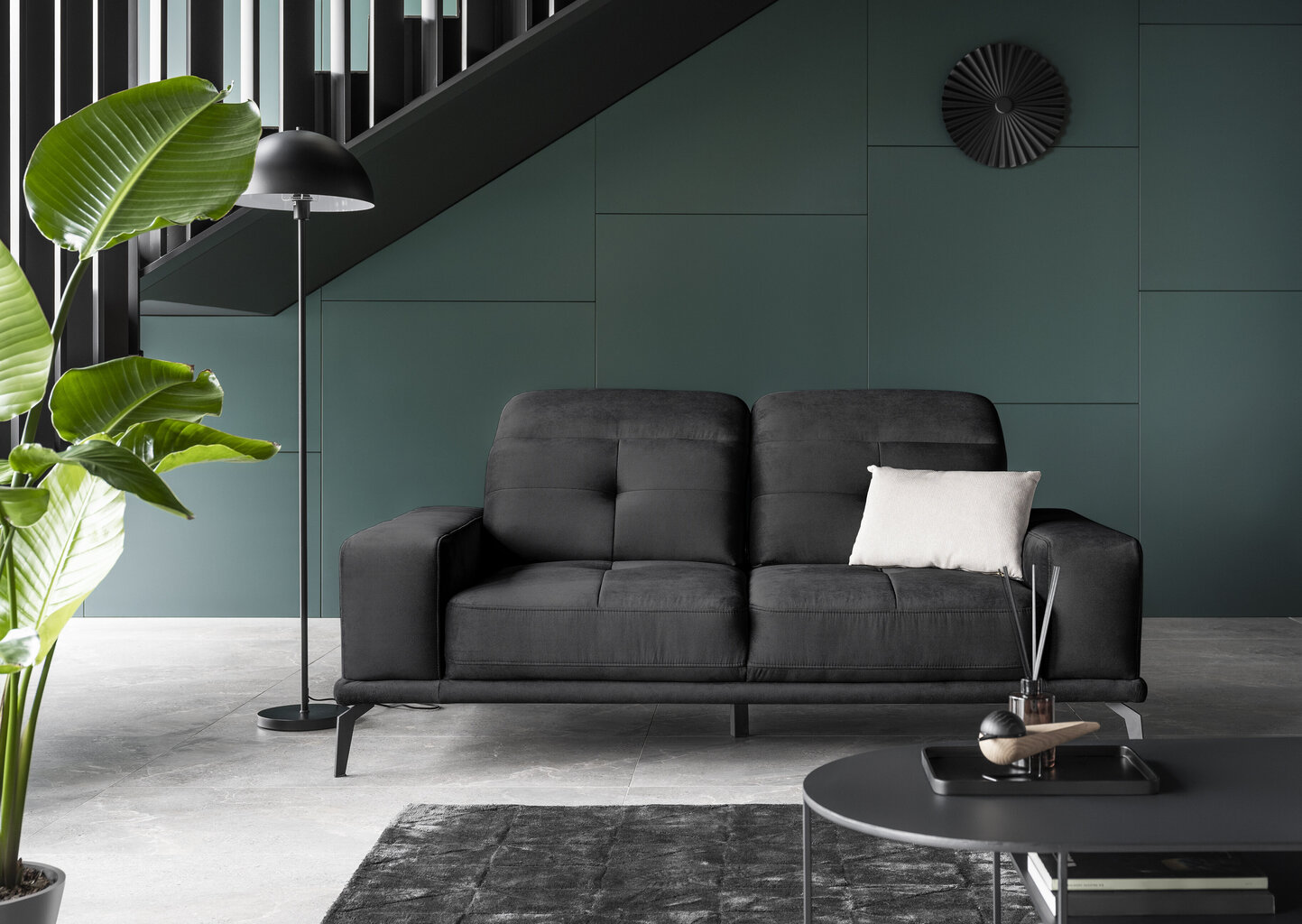 Sofa NORE Torrense, juoda цена и информация | Sofos | pigu.lt