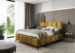 Кровать NORE Mist, 140x200 см, желтая