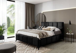 Кровать NORE Mist, 140x200 см, черная цена и информация | Кровати | pigu.lt