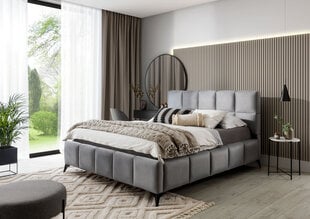 Кровать NORE Mist, 160x200 см, серая цена и информация | Кровати | pigu.lt