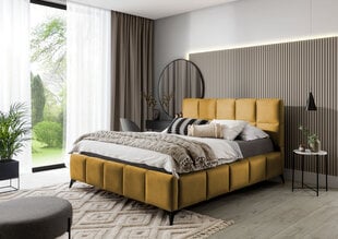 Кровать NORE Mist, 180x200 см, желтая цена и информация | Кровати | pigu.lt