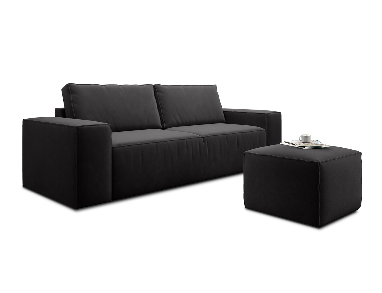 Sofa NORE Silla, juoda цена и информация | Sofos | pigu.lt