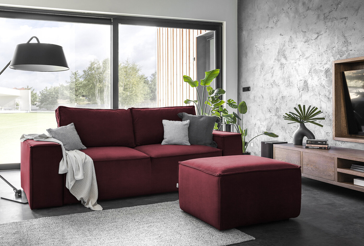 Sofa NORE Silla, raudona цена и информация | Sofos | pigu.lt