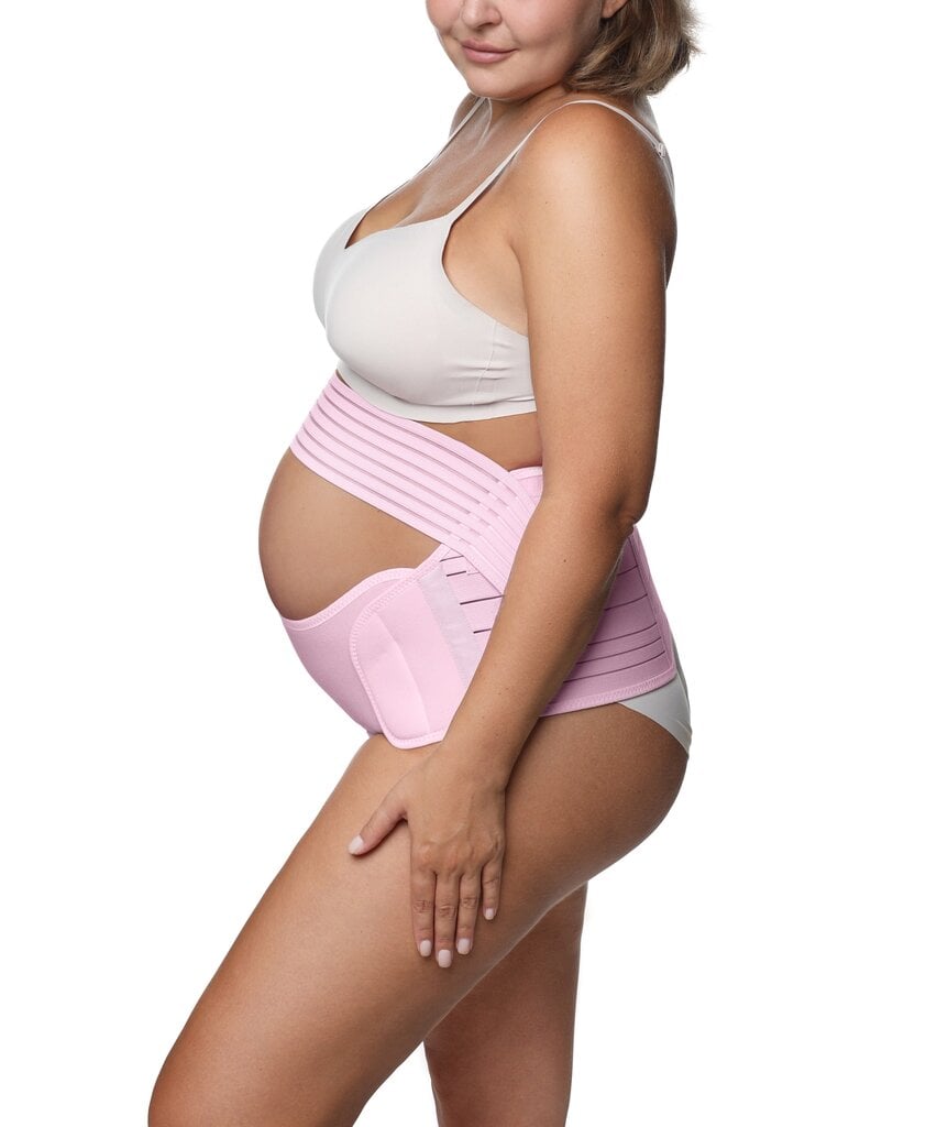 Universalus diržas nėščiosioms 5 in 1: prieš ir po gimdymo, Rožinė kaina ir informacija | Higienos prekės mamoms | pigu.lt