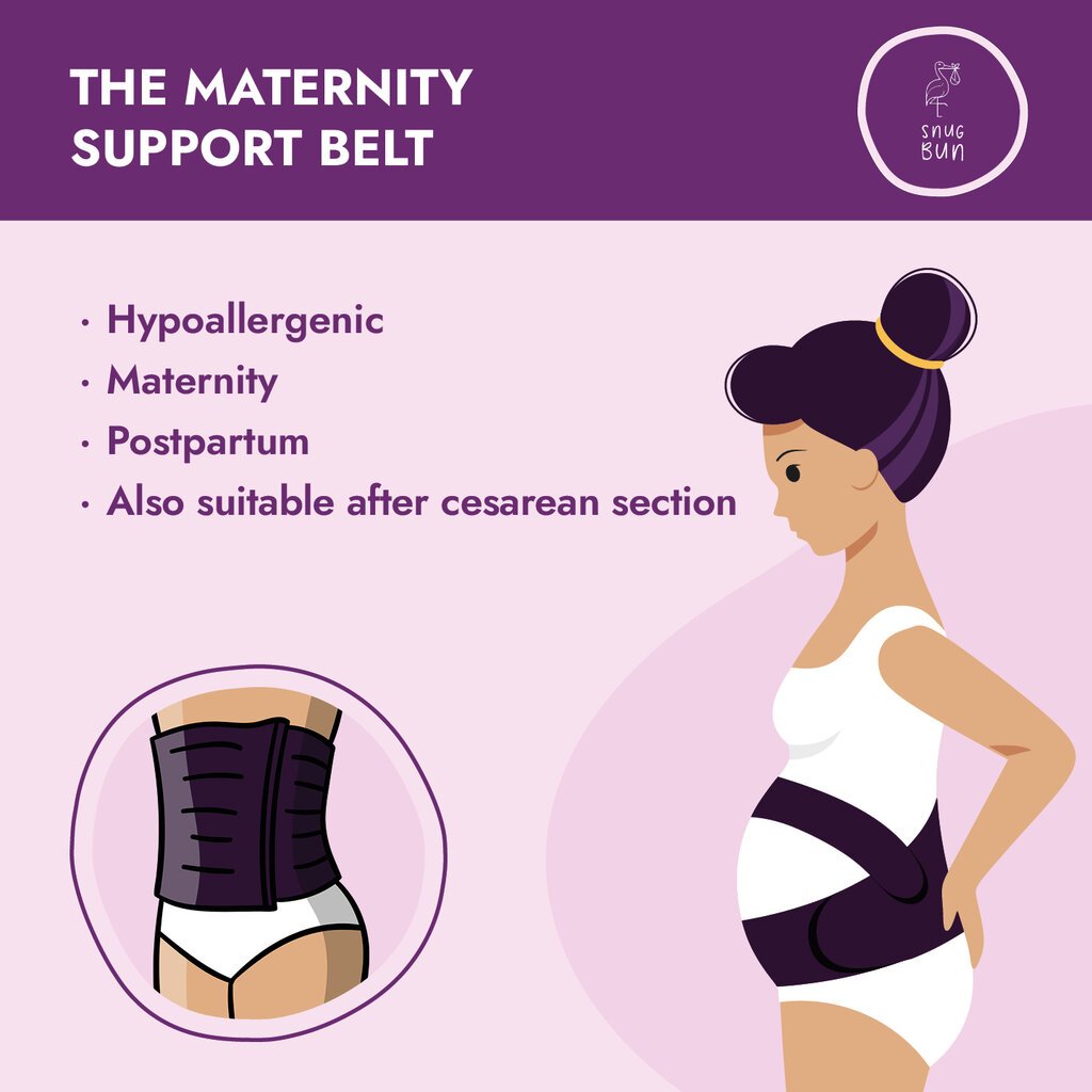 Universalus diržas nėščiosioms 5 in 1: prieš ir po gimdymo, Rožinė kaina ir informacija | Higienos prekės mamoms | pigu.lt