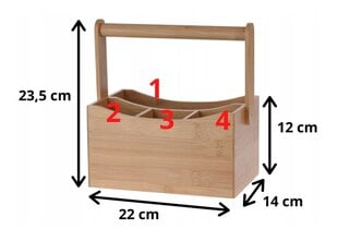 Krepšelis stalo įrankiams su rankena, 22x23,5 cm kaina ir informacija | Virtuvės įrankiai | pigu.lt