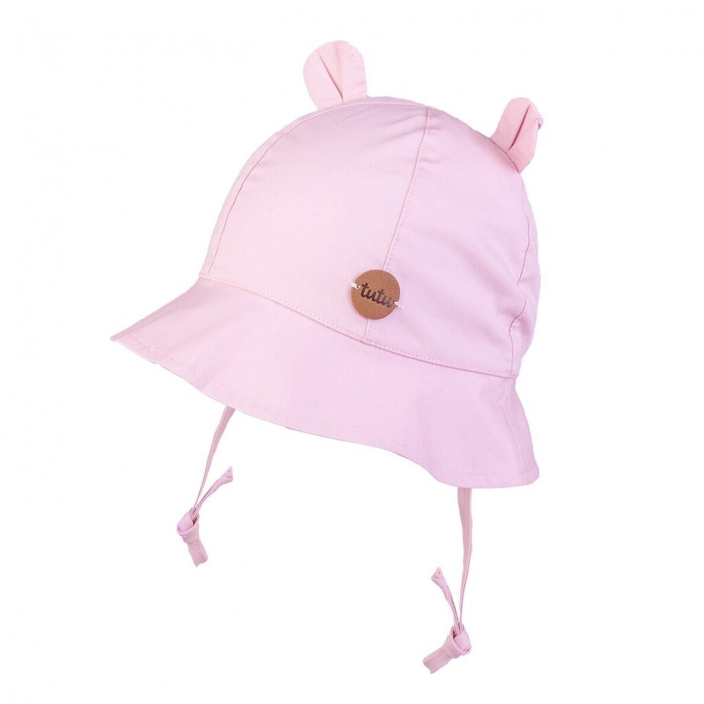 TuTu plonos medvilnės kepurė panama su ausytėmis, rožinė kaina ir informacija | Kepurės, pirštinės, šalikai mergaitėms | pigu.lt