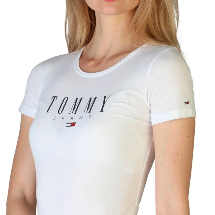 Marškinėliai moterims Tommy Hilfiger, balti kaina ir informacija | Marškinėliai moterims | pigu.lt