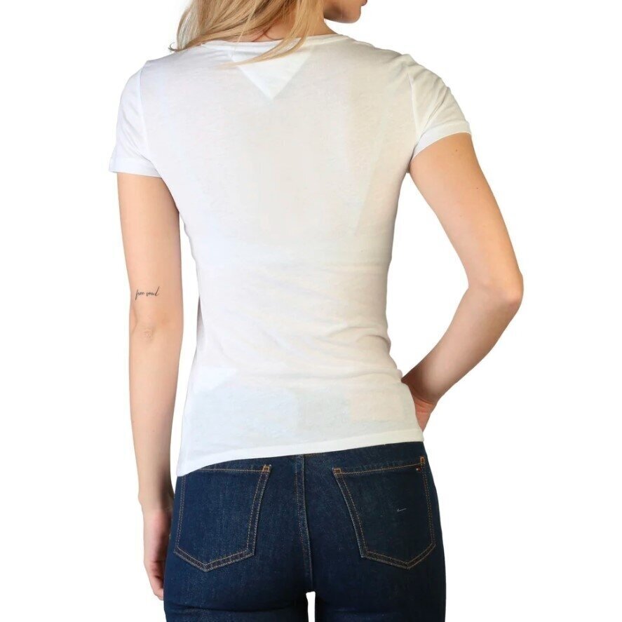 Marškinėliai moterims Tommy Hilfiger, balti kaina ir informacija | Marškinėliai moterims | pigu.lt