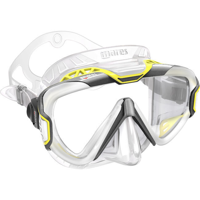 Nardymo Kaukė Mares Pure Wire Mask White Silicone-Yellow kaina ir informacija | Nardymo kaukės | pigu.lt