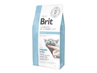 Brit GF Veterinary Diets suaugusioms katėms su vištiena ir žirniais Obesity, 5 kg kaina ir informacija | Sausas maistas katėms | pigu.lt