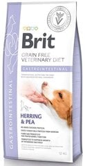 Brit GF Veterinary Diets suaugusiems šunims su silke ir žirniais Gastrointestinal, 12 kg kaina ir informacija | Sausas maistas šunims | pigu.lt