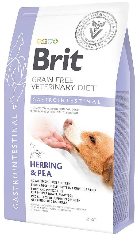Brit GF Veterinary Diets suaugusiems šunims su silke ir žirniais Gastrointestinal, 2 kg kaina ir informacija | Sausas maistas šunims | pigu.lt