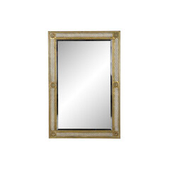 Настенное зеркало DKD Home Decor 101 x 7 x 69 cm Стеклянный Позолоченный Металл Зеленый Лист растения цена и информация | Зеркала | pigu.lt