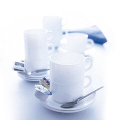 Luminarc lėkštė balta stiklas 14 cm Pack 6 kaina ir informacija | Indai, lėkštės, pietų servizai | pigu.lt