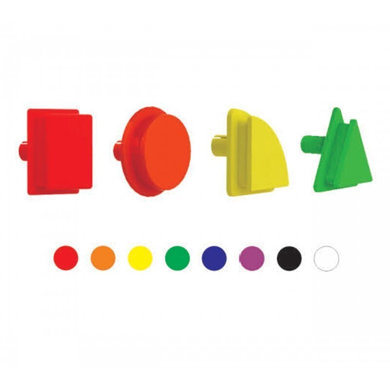 8 spalvų geometrinės figūros kaina ir informacija | Lavinamieji žaislai | pigu.lt